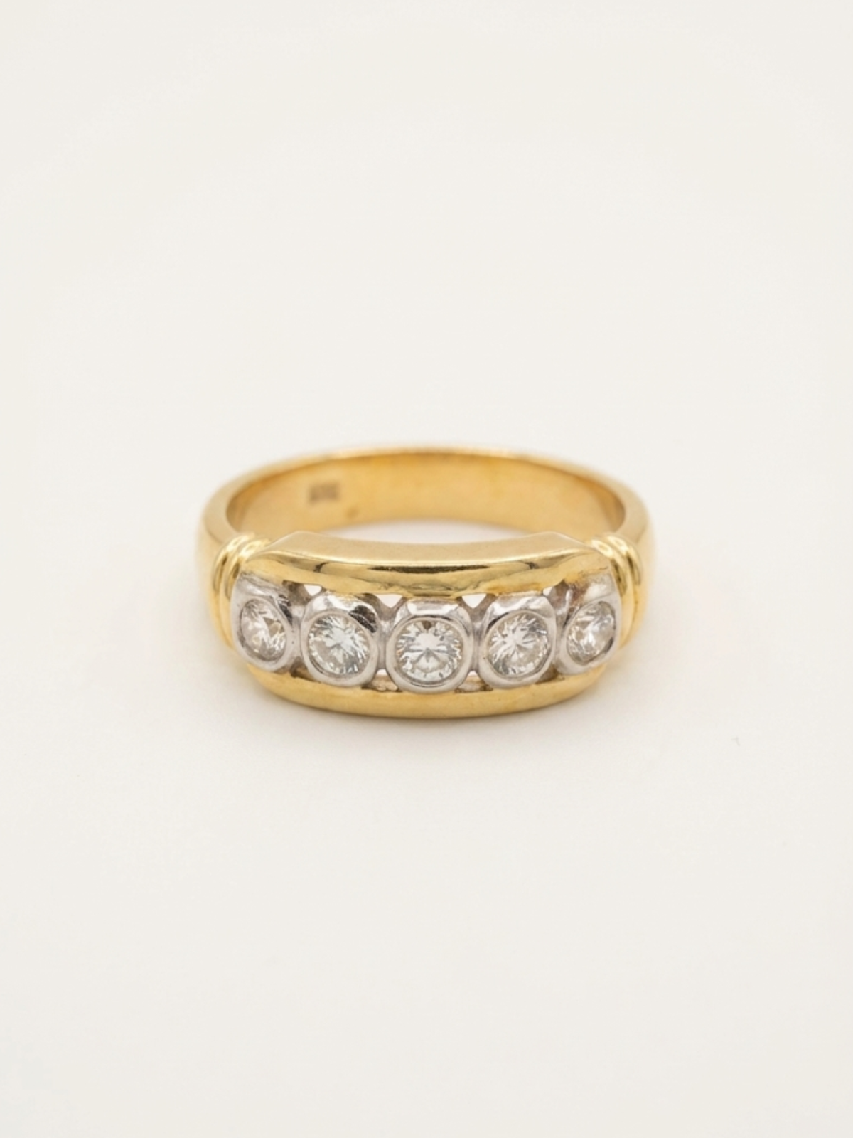 Vintage Estate Diamond Ring in 18k Yellow and White Gold