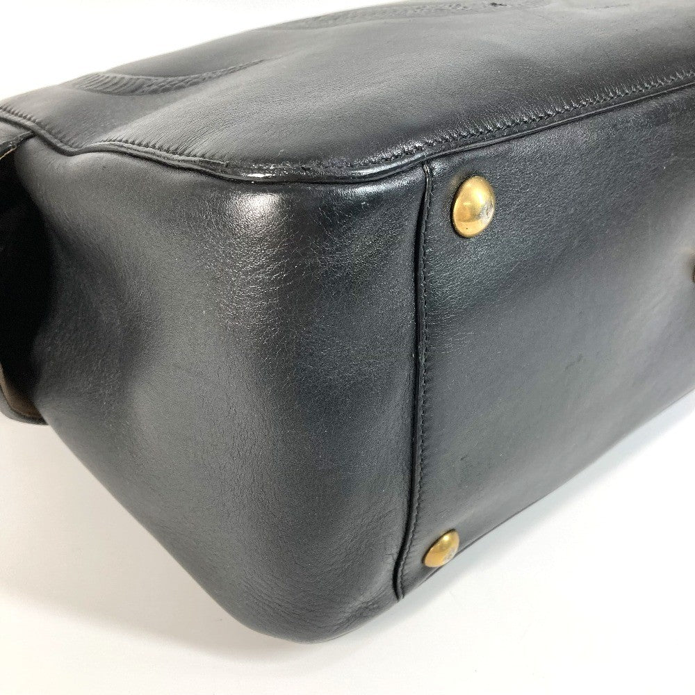 Gucci Black Leather Duffle Bag