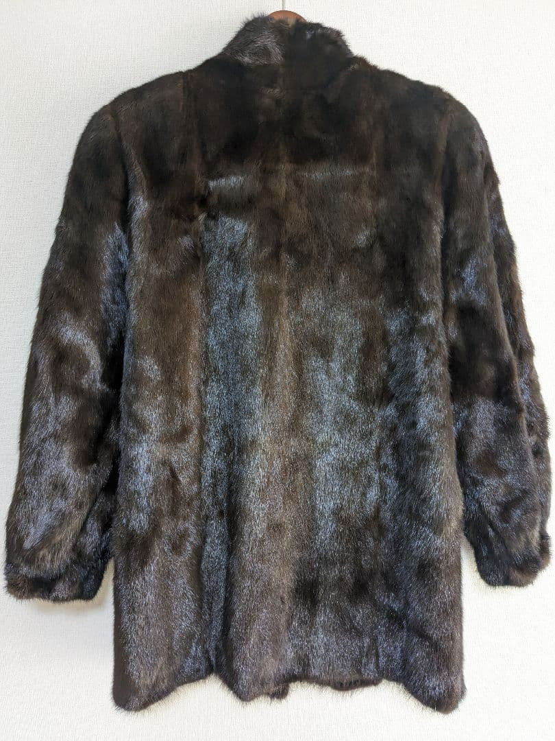 SAGA Mink Fur Coat, Brown, Size 11 L