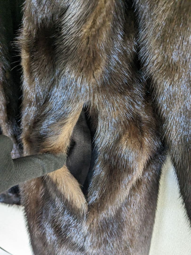 SAGA Mink Fur Coat, Brown, Size 11 L