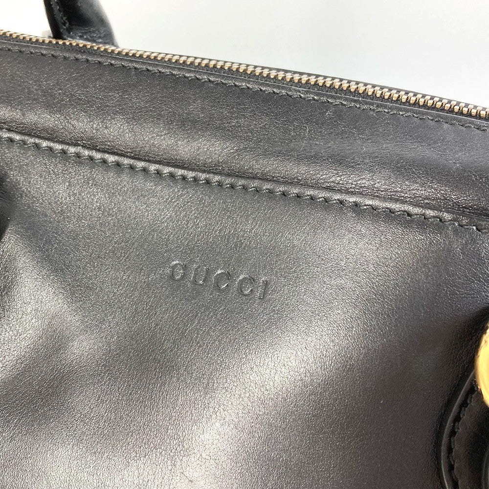 Gucci Black Leather Duffle Bag