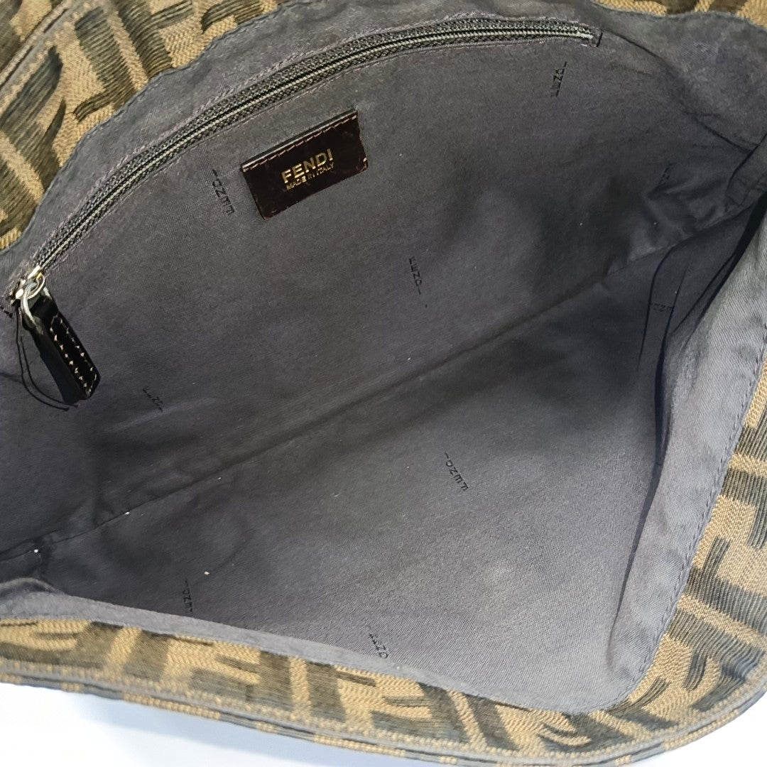 Fendi Mia Baguette Handbag, Brown Fabric