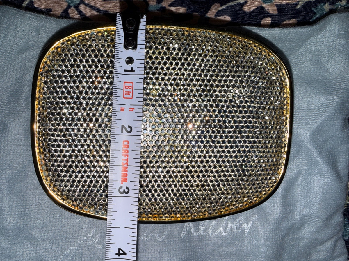 Judith Leiber Crystal Clutch, Gold Rhinestone