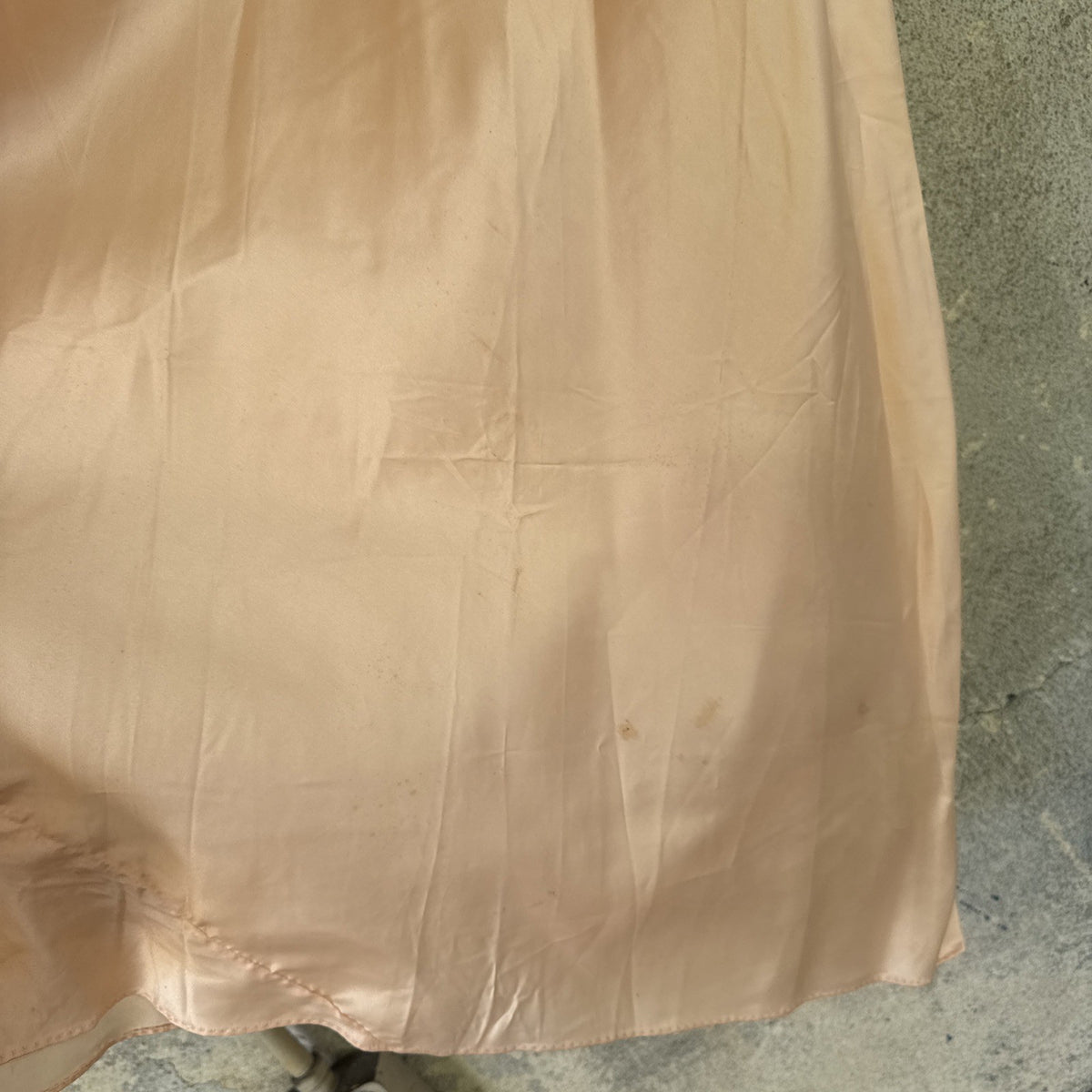Vintage 1930s Pink Rayon Satin Bias-Cut Slip Gown