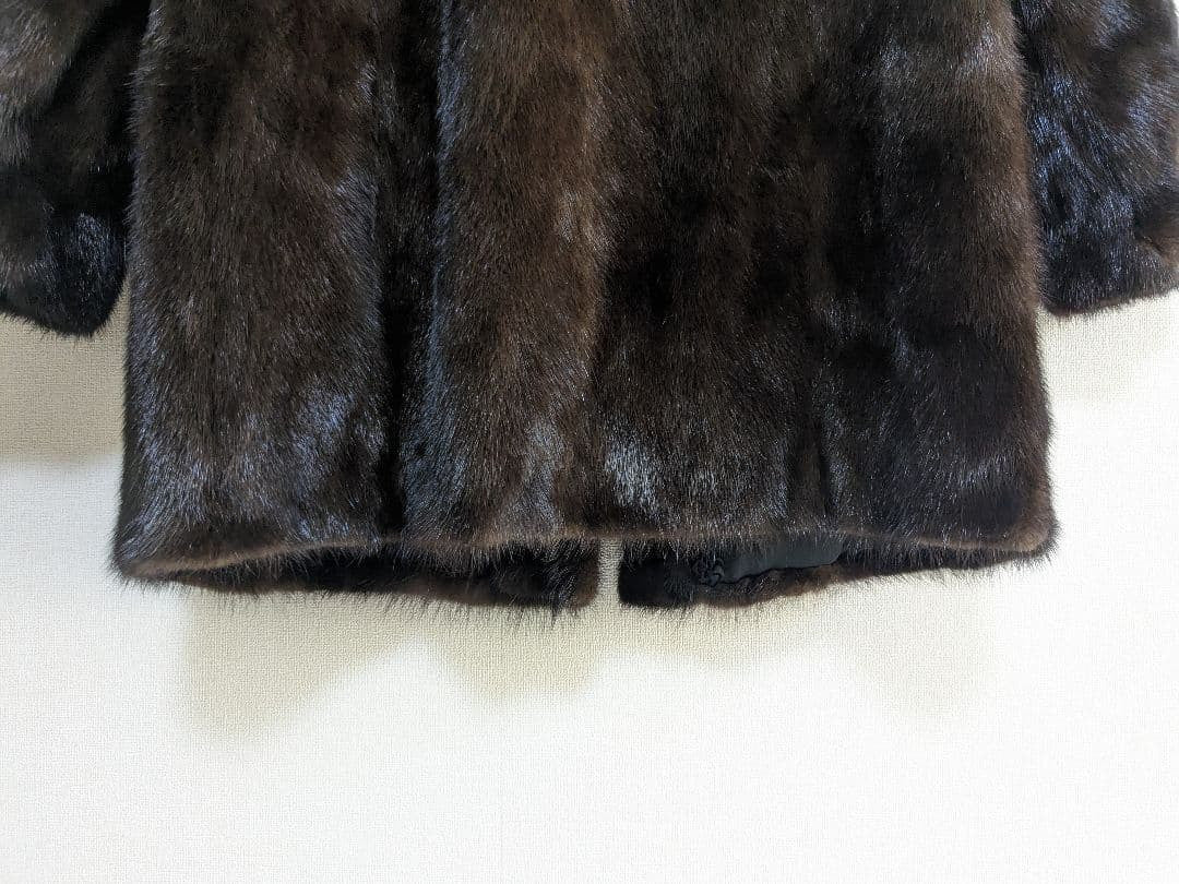 SAGA Mink Fur Coat, Brown, Size 11 L