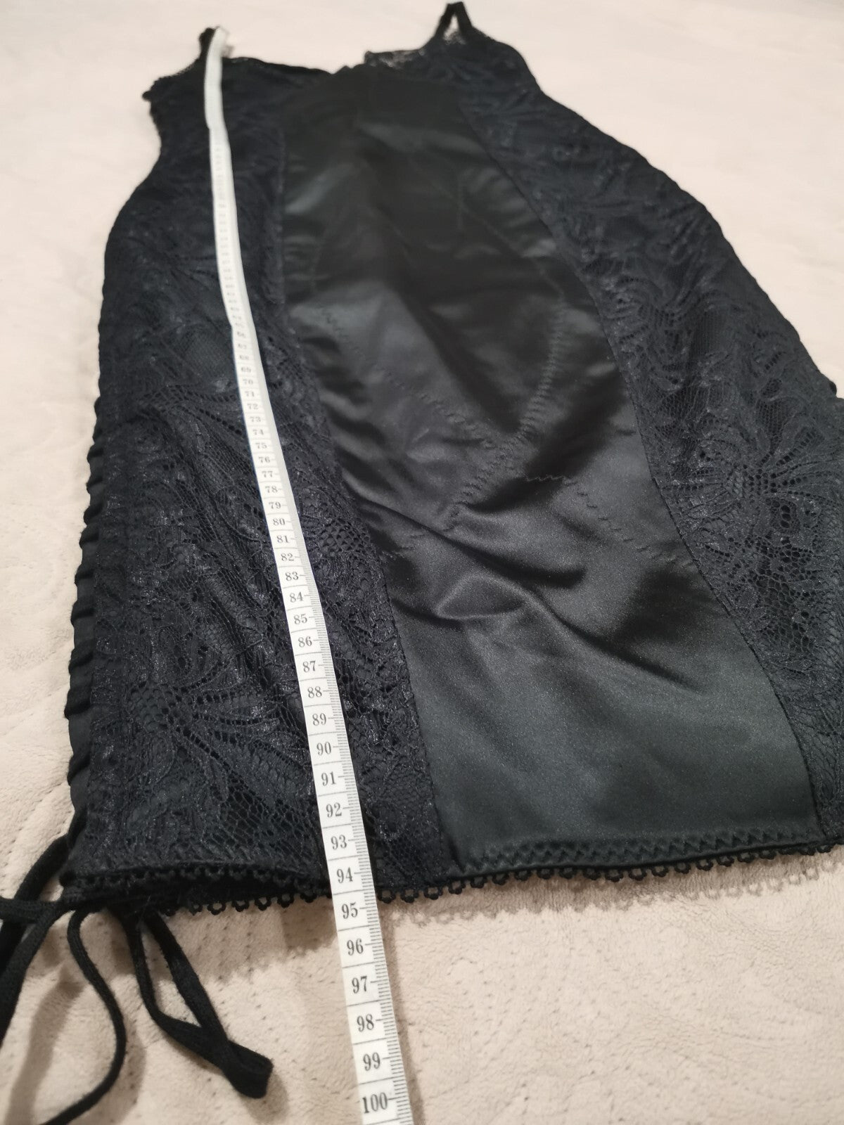 Dolce & Gabbana Lace-Up Bustier Dress in Black Satin