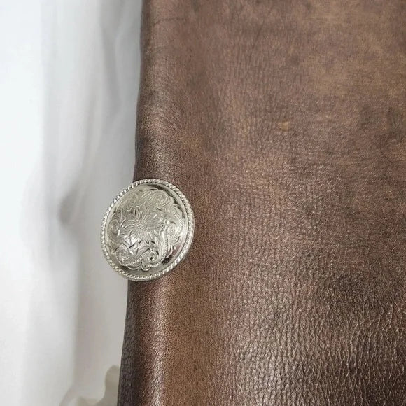 Agatha Blois Y2K Lace-Up Flare Pants Brown Leather