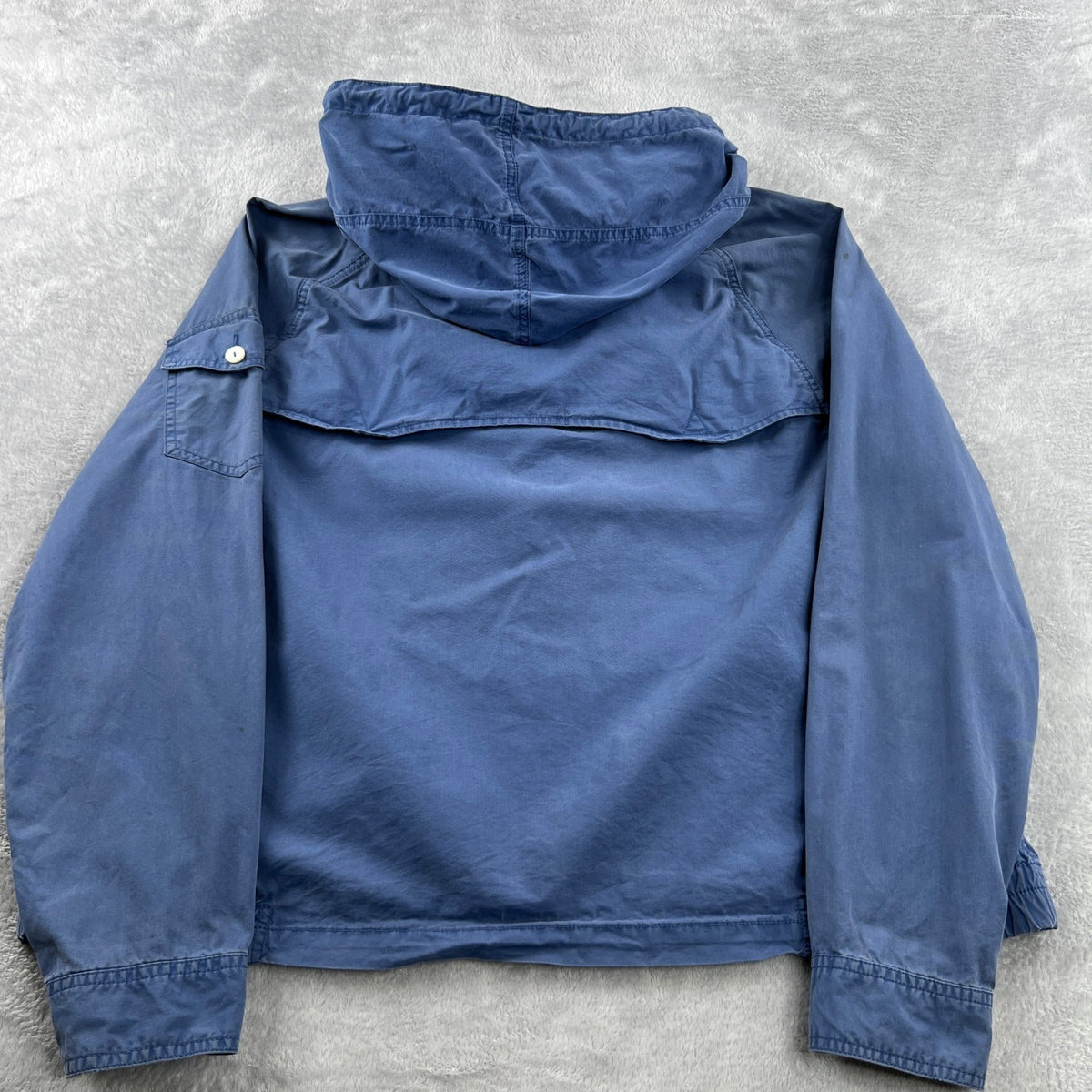 Polo Ralph Lauren Vintage Hooded Windbreaker Blue Cotton Canvas 2XL