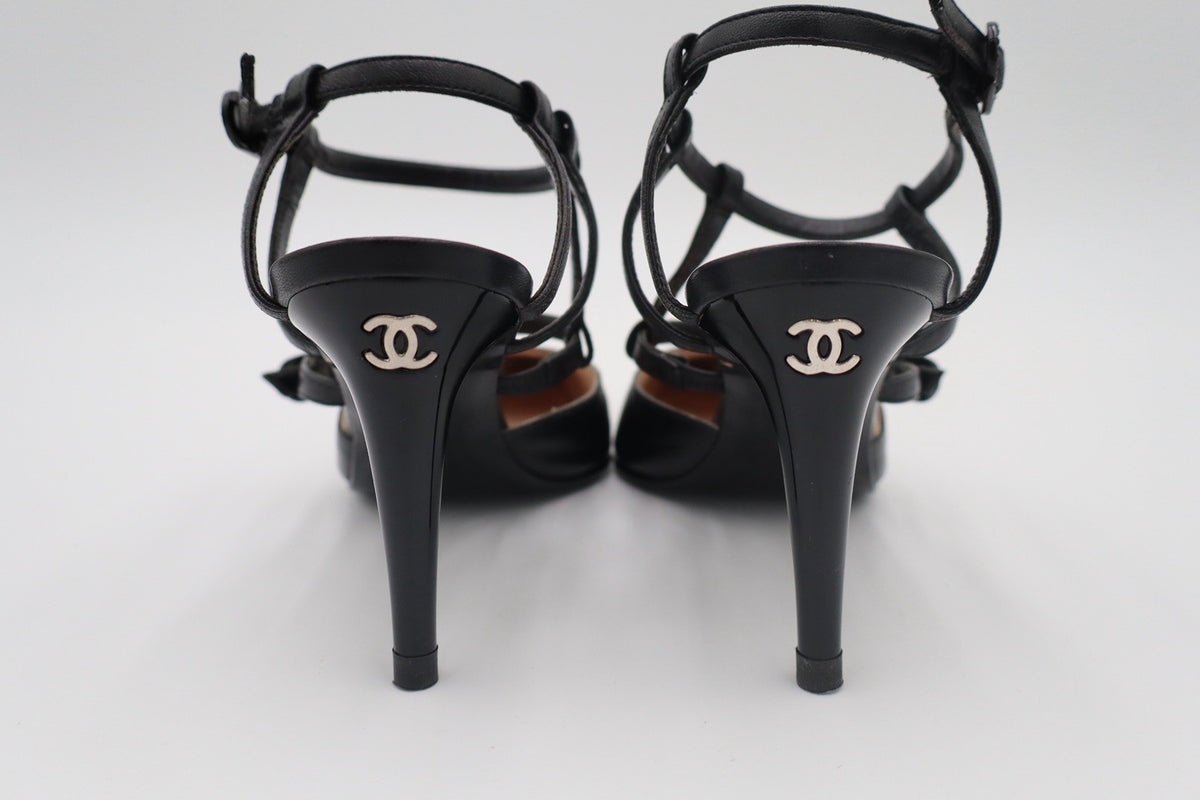 Vintage Chanel Strappy Pointed Toe Heels