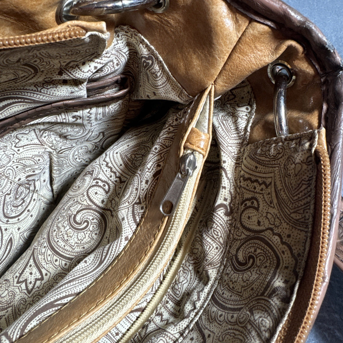 Blazin Roxx Winged Heart Peace Studded Southwestern Faux Leather Bag