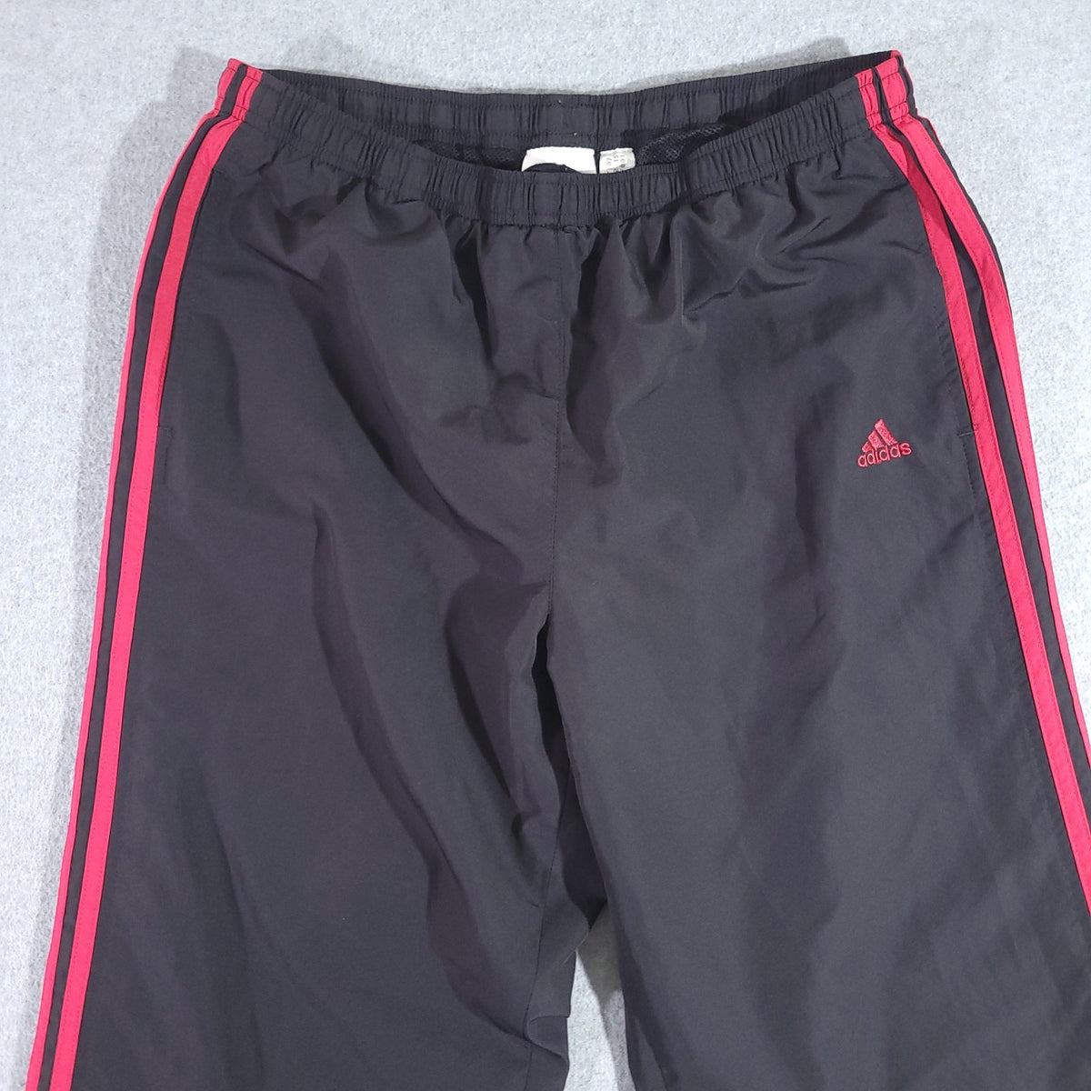 Adidas Y2K Baggy Track Pants Red and Black Large