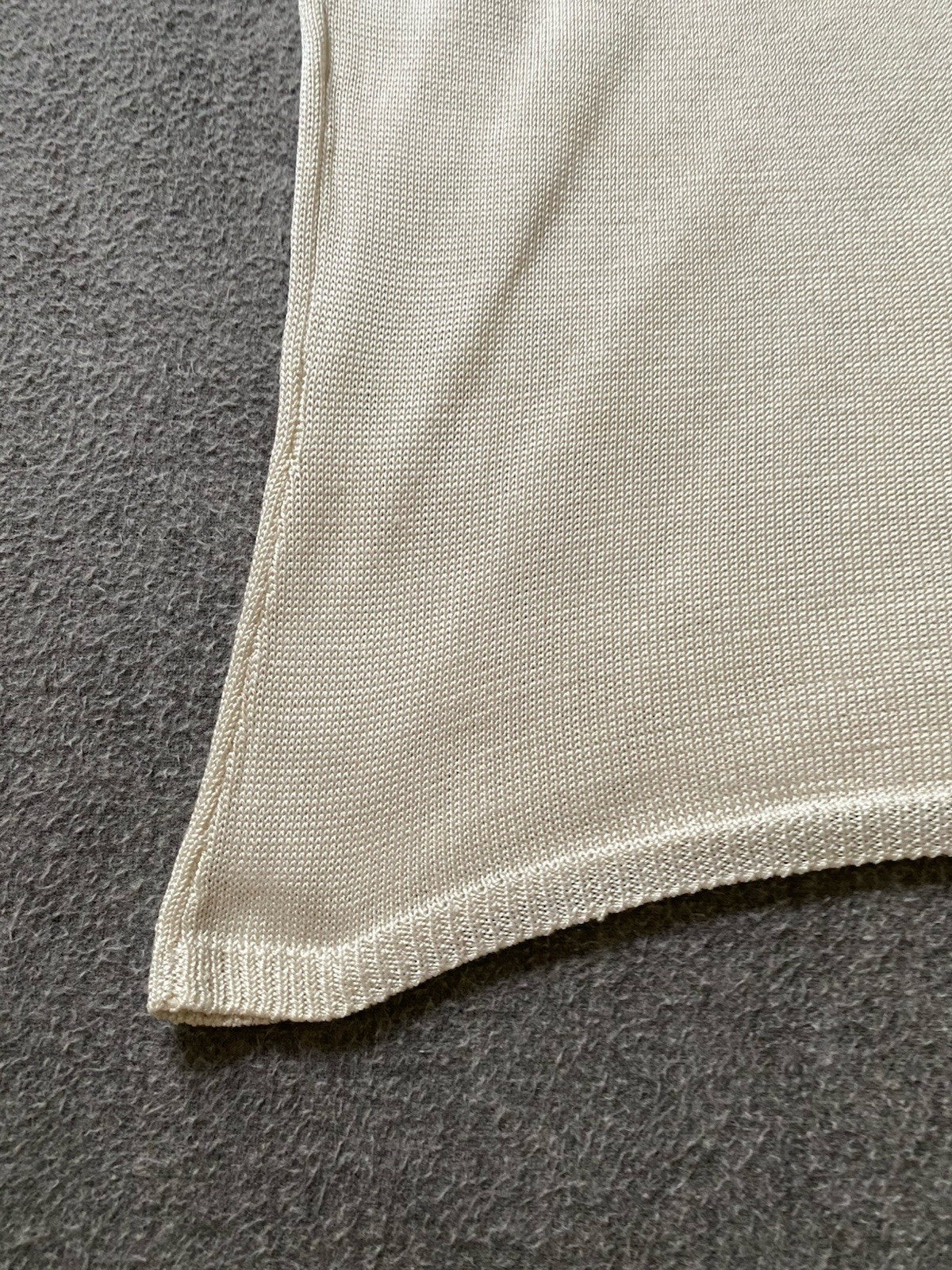 Colette Dinnigan 1990s Silk Halter Sweater Top Small Beaded Trim