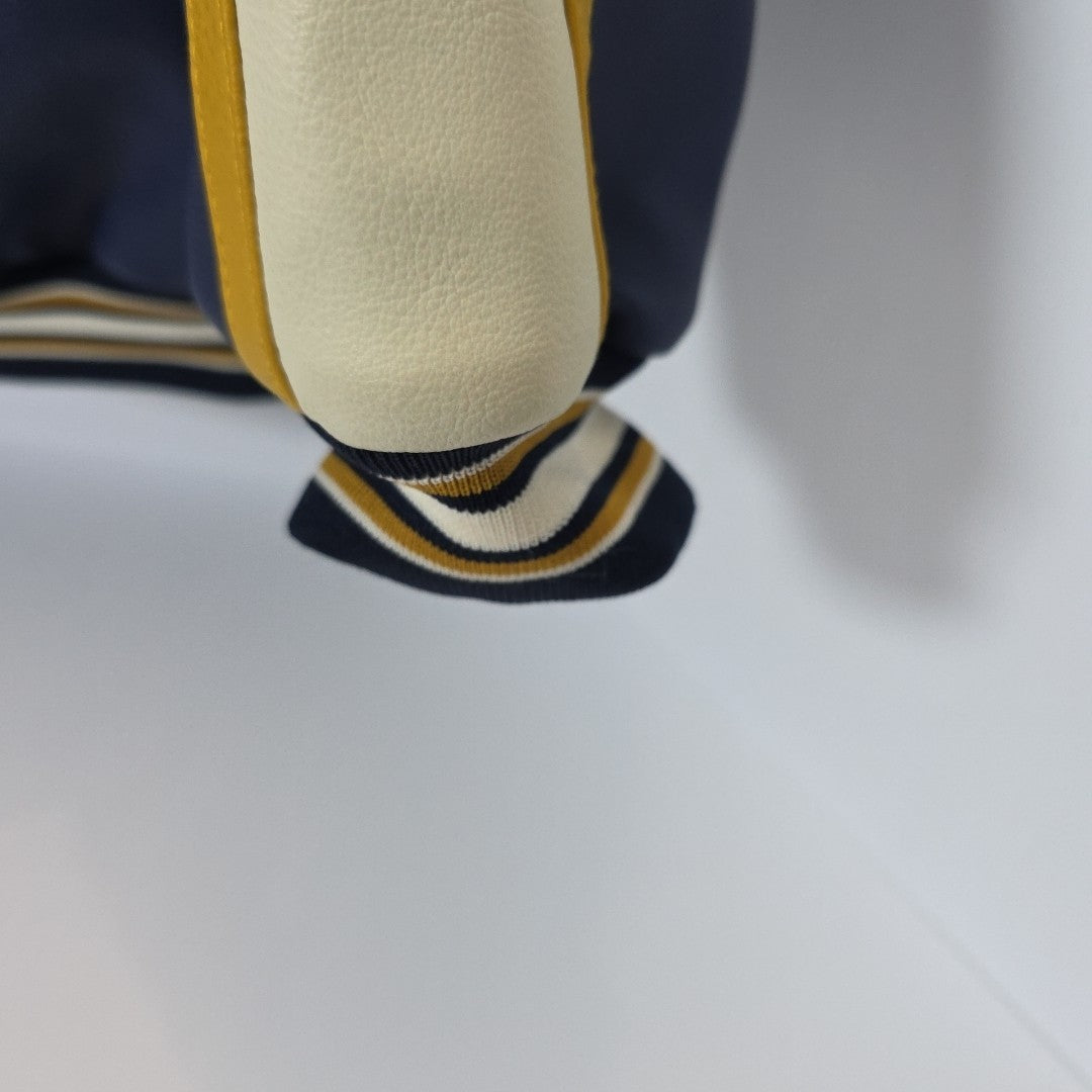 NFL St. Louis Rams Leather Bomber Jacket Kids L Vintage