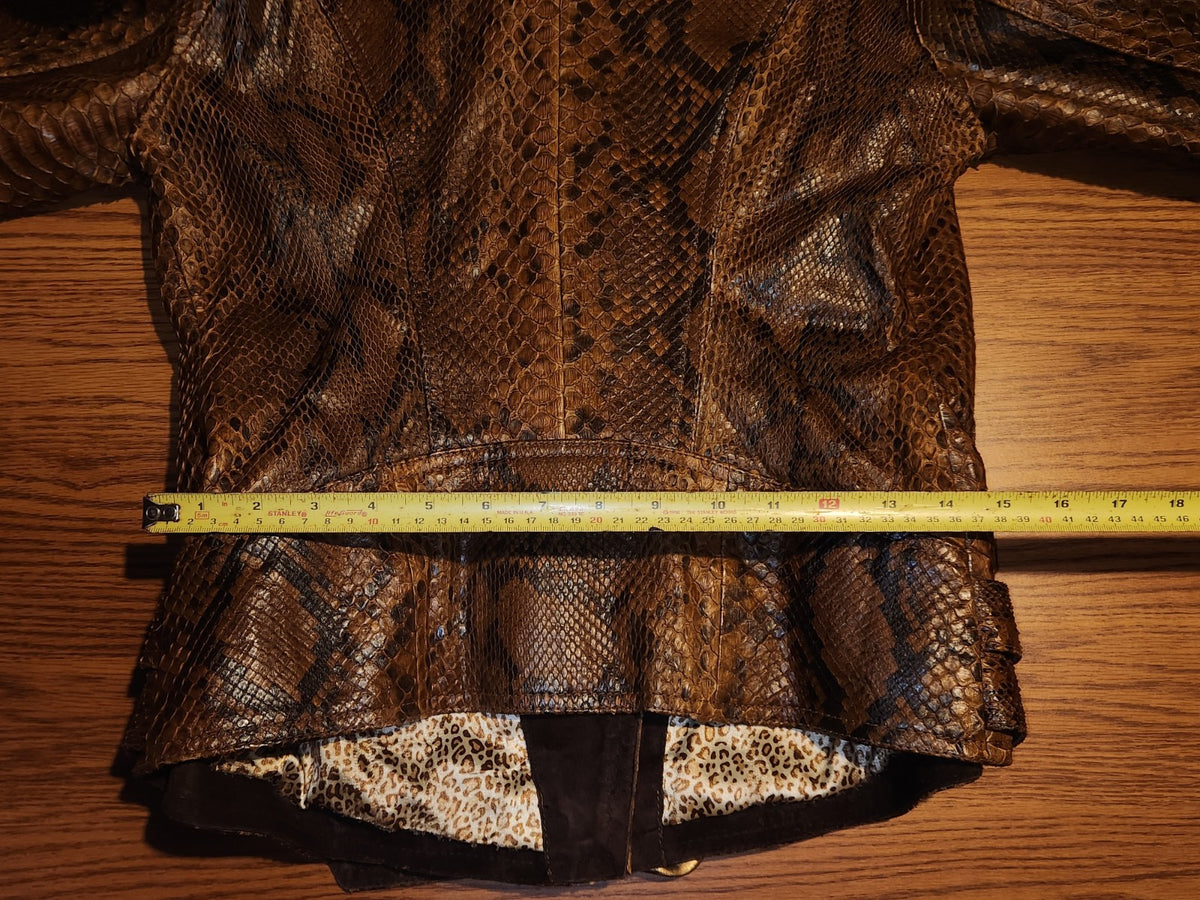 Glen Arthur Python Skin Jacket Size 8