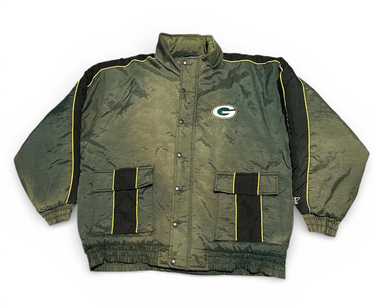 Vintage Green Bay Packers Puffer Jacket XL