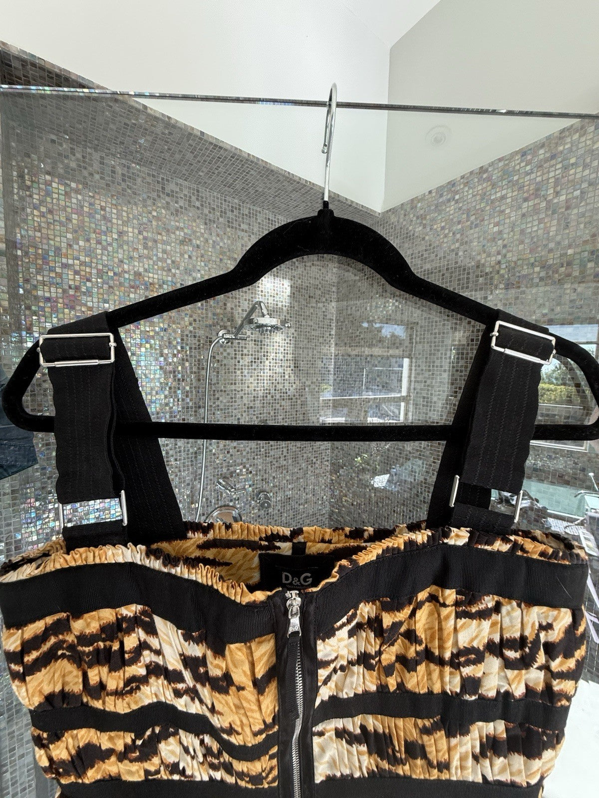Dolce & Gabbana Tiger Print Corset Top Size 44