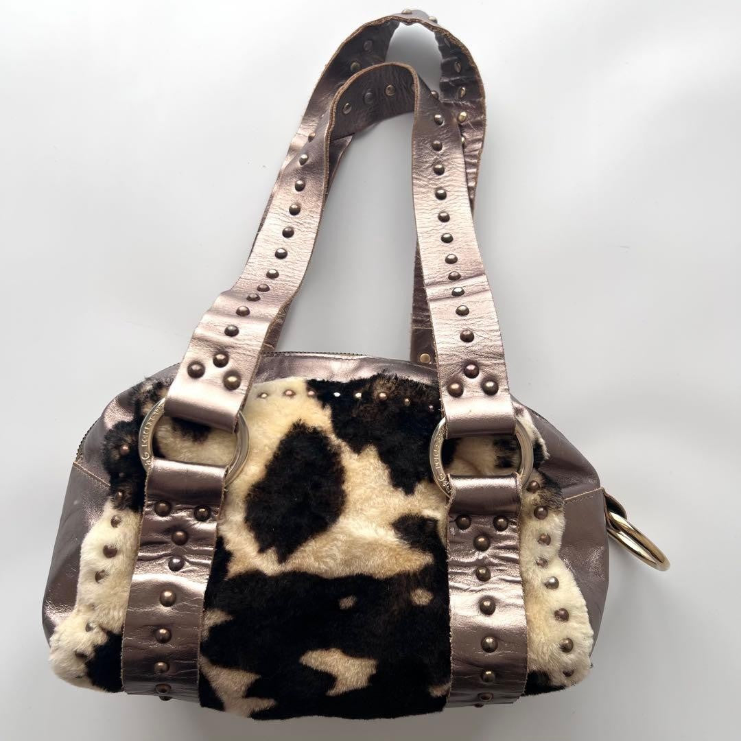 Dolce & Gabbana Vintage Fur and Leather Shoulder Bag