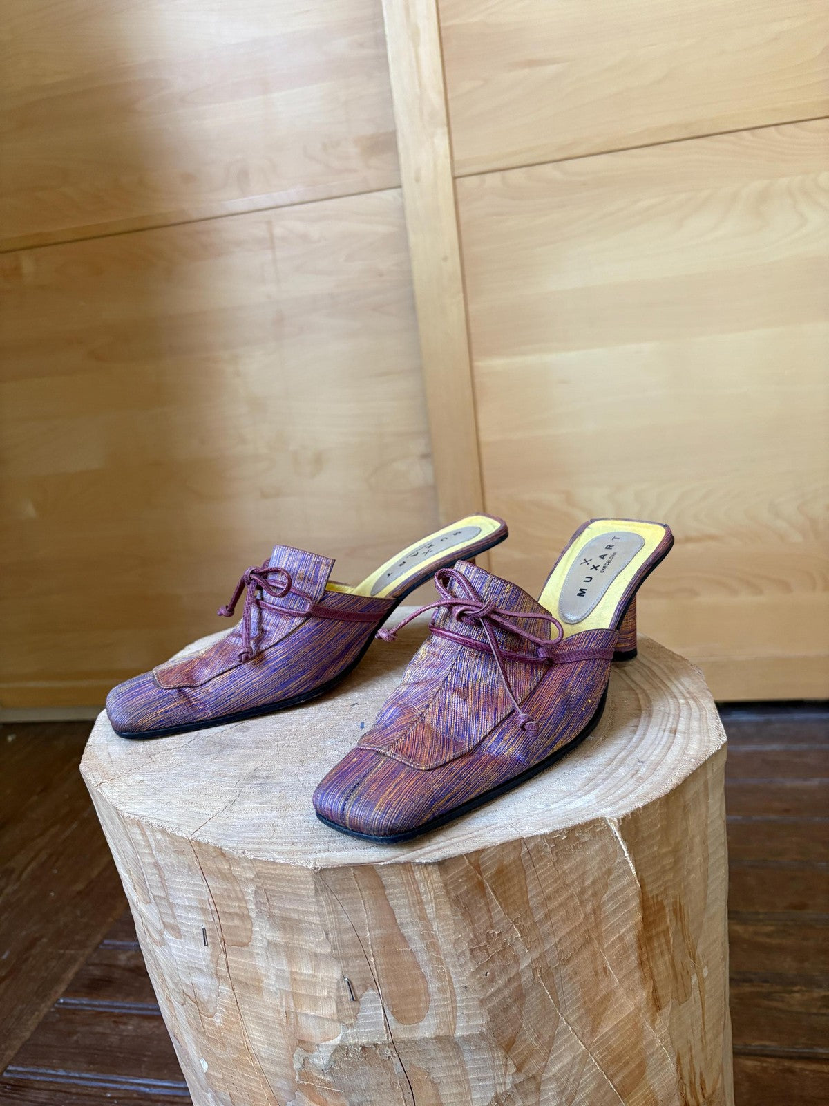 Muxart Barcelona Leather Mule Heels Y2K