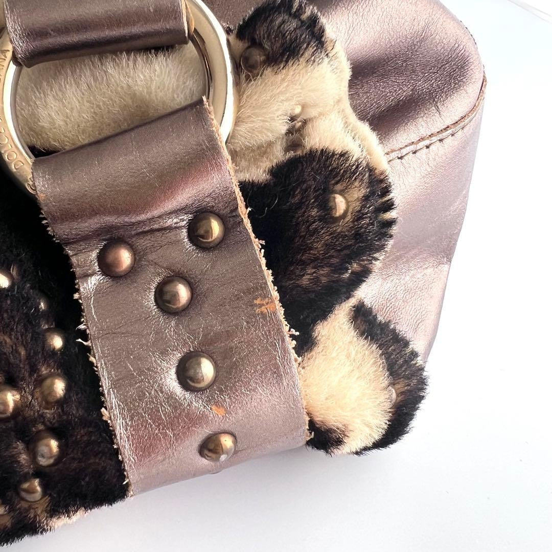 Dolce & Gabbana Vintage Fur and Leather Shoulder Bag