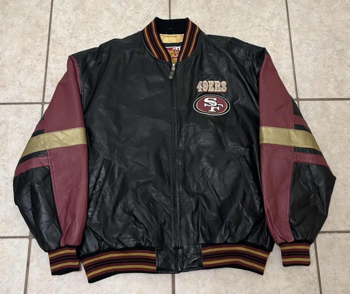 San Francisco 49ers Leather Bomber Jacket 2XL