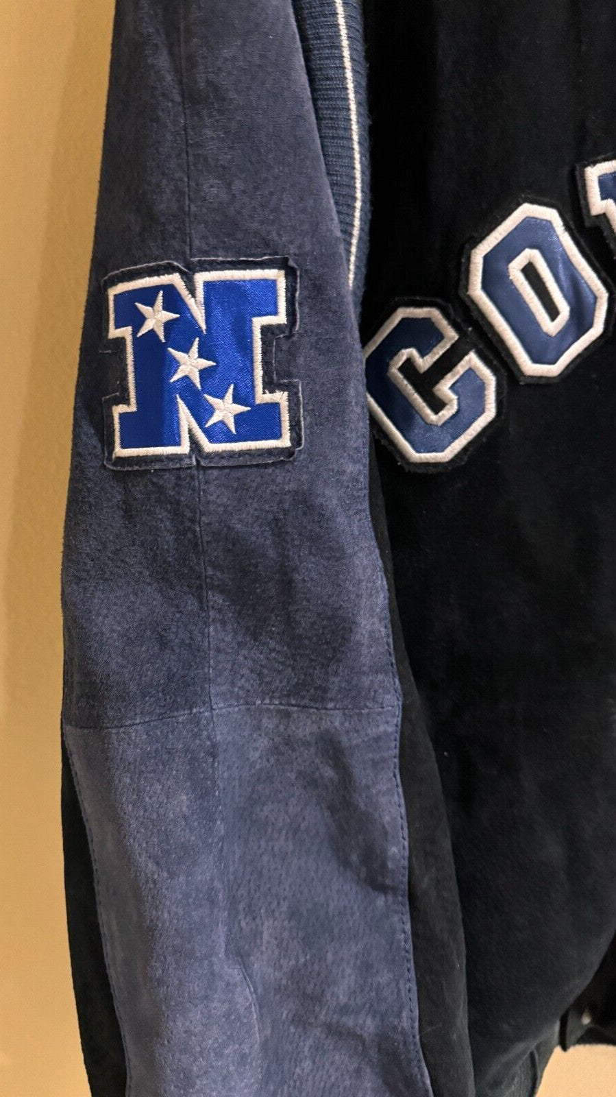 Dallas Cowboys Suede Leather Bomber Jacket Large