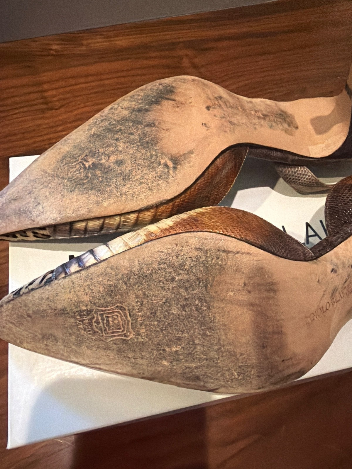 Manolo Blahnik Plotesti Leopard Print Heels Size 38