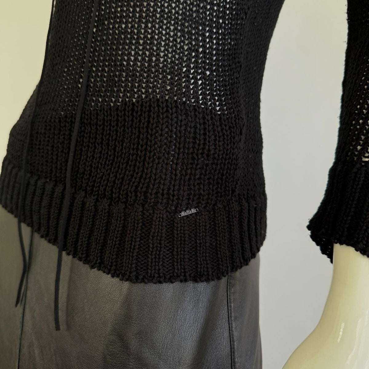 Cop Copine Open-Knit Mesh Sweater Top Small