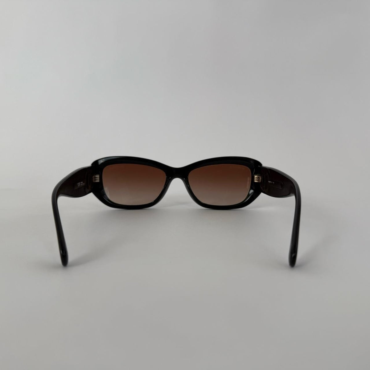 Chanel 1990s Oversized Black Sunglasses with Gold CC Hardware