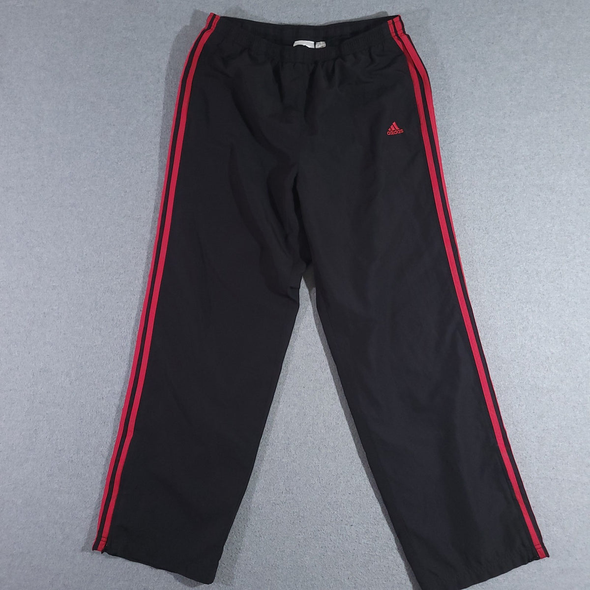 Adidas Y2K Baggy Track Pants Red and Black Large