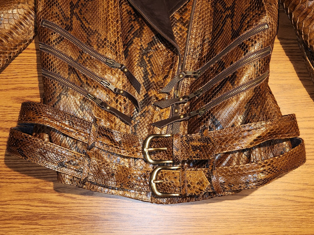 Glen Arthur Python Skin Jacket Size 8