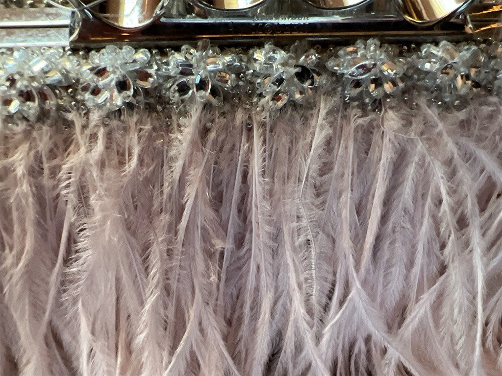 Alexander McQueen Vintage Pink Feather Knuckle Duster Skull Clutch