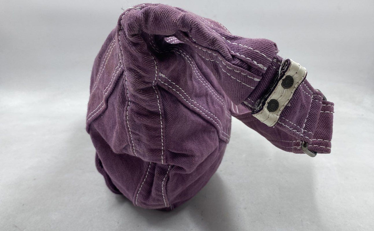 Diesel Purple Canvas Slouchy Hobo Shoulder Bag