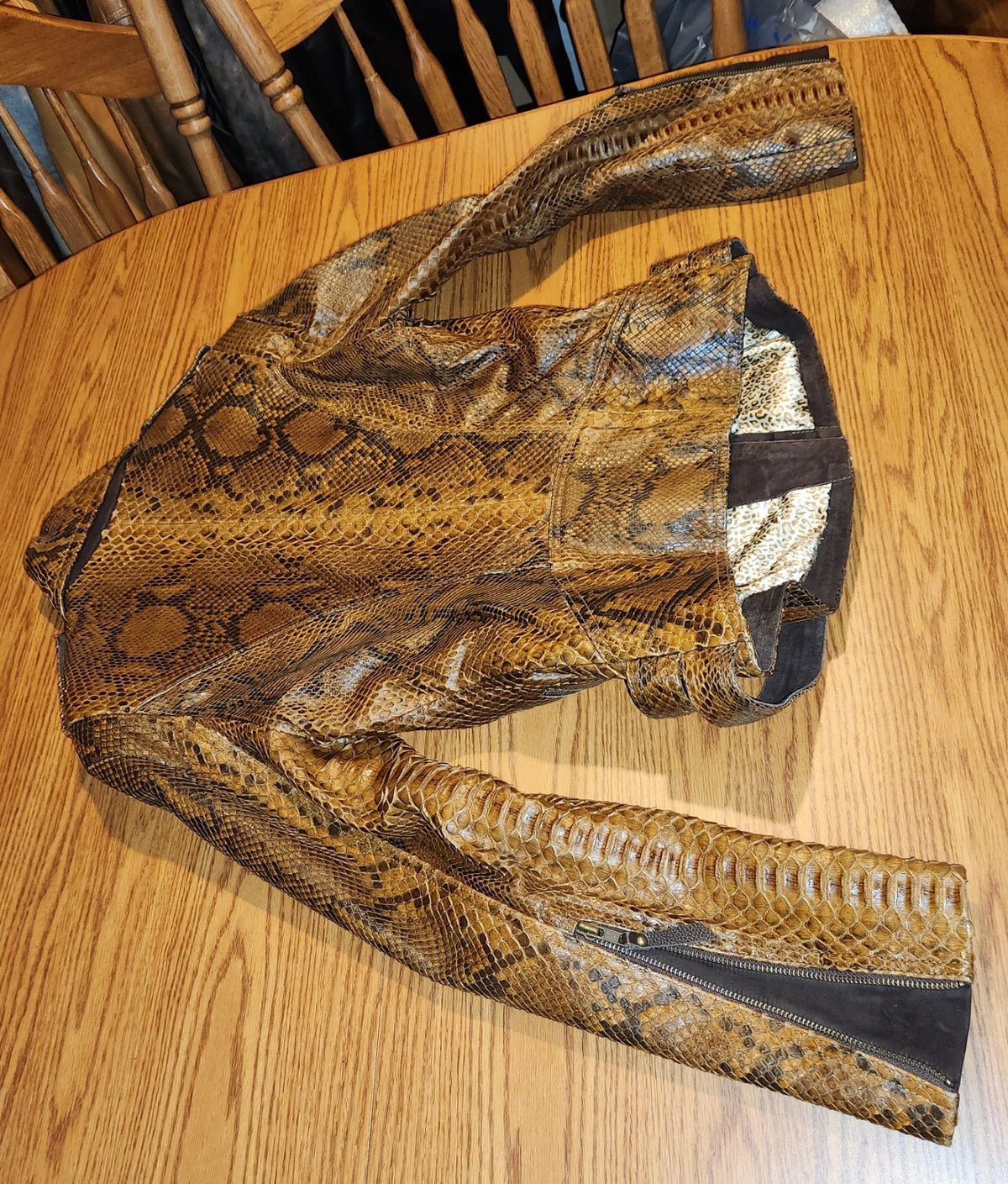 Glen Arthur Python Skin Jacket Size 8