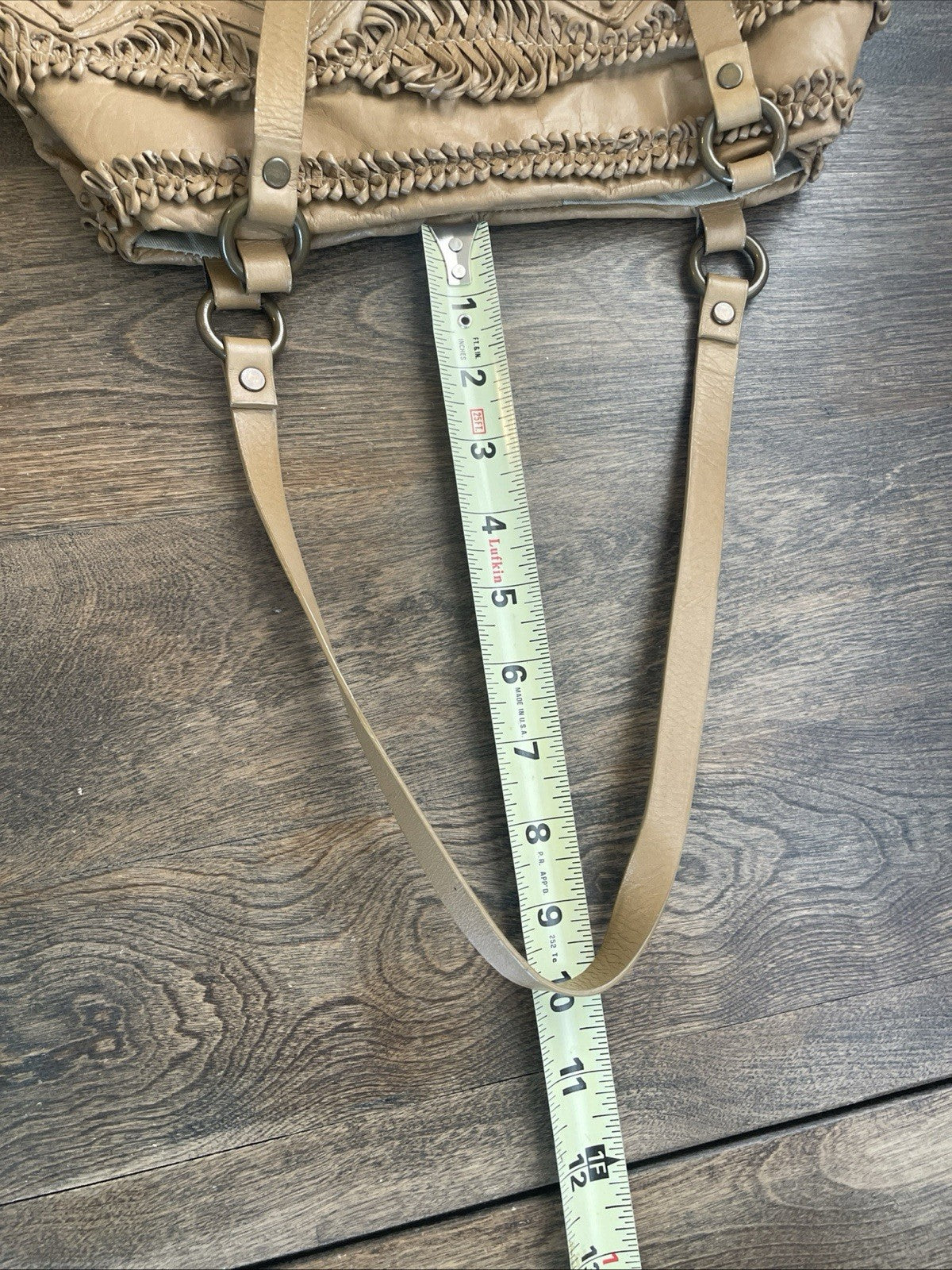 Nordstrom 1980s Shoulder Bag Fringe Camel Leather