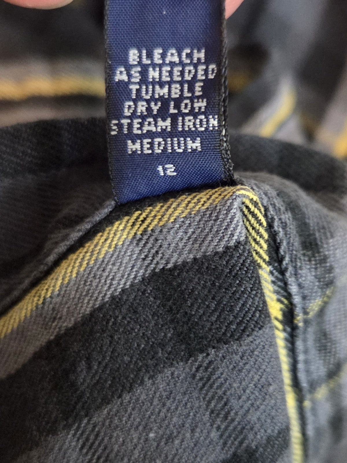 Polo Sport Ralph Lauren Flannel Shirt Blue Plaid 1990s XXL