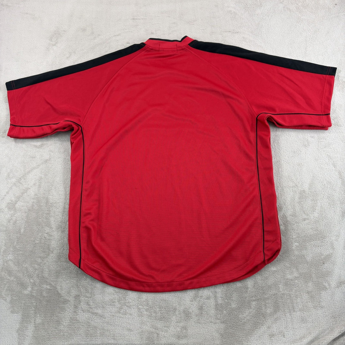 Ralph Lauren Polo Sport Warm Up Tear Away Snap Shirt Red Black Large