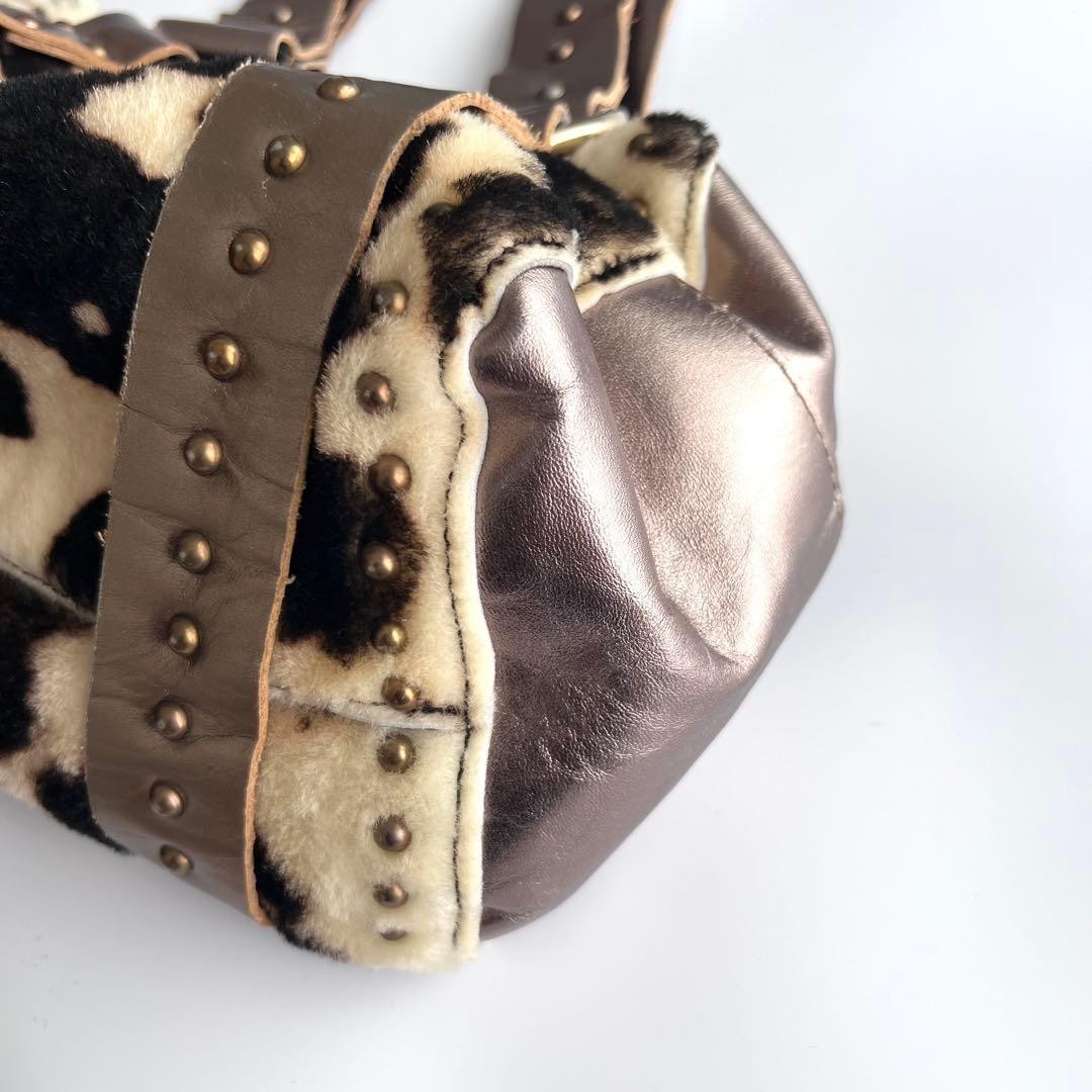 Dolce & Gabbana Vintage Fur and Leather Shoulder Bag