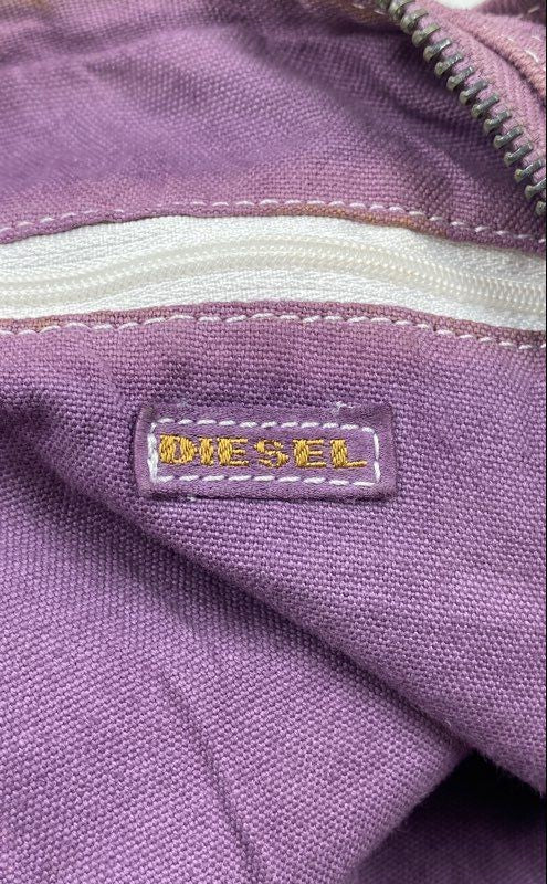 Diesel Purple Canvas Slouchy Hobo Shoulder Bag