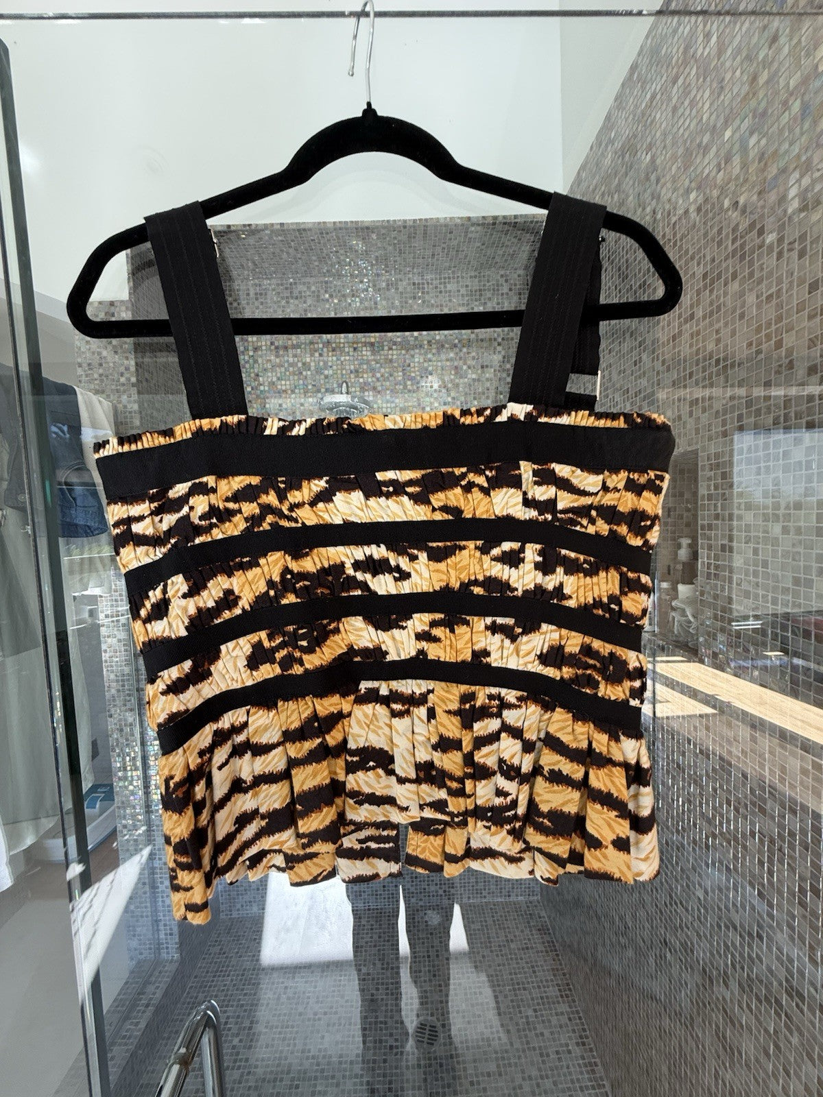 Dolce & Gabbana Tiger Print Corset Top Size 44
