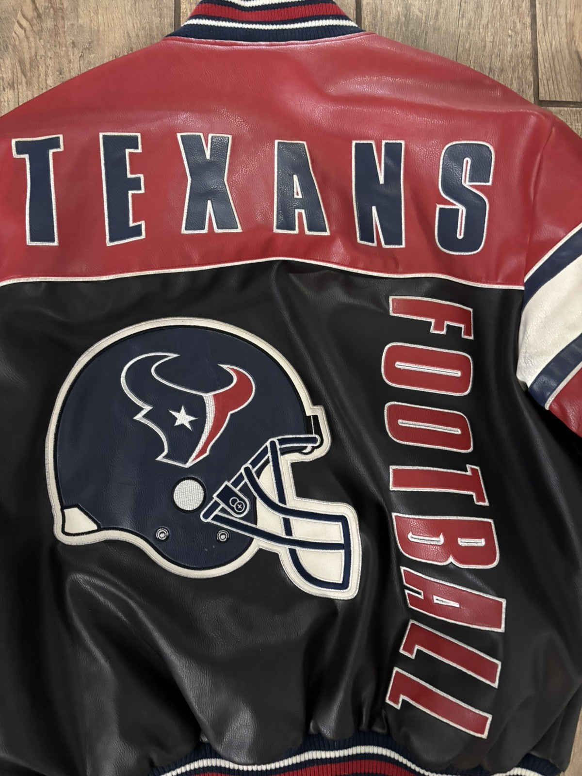 Men's Vintage NFL Houston Texans Leather Jacket Large