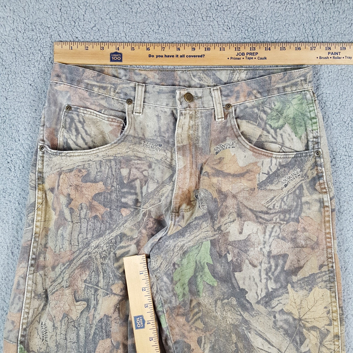 Wrangler Y2K Camo Double Knee Work Pants Size 34x31
