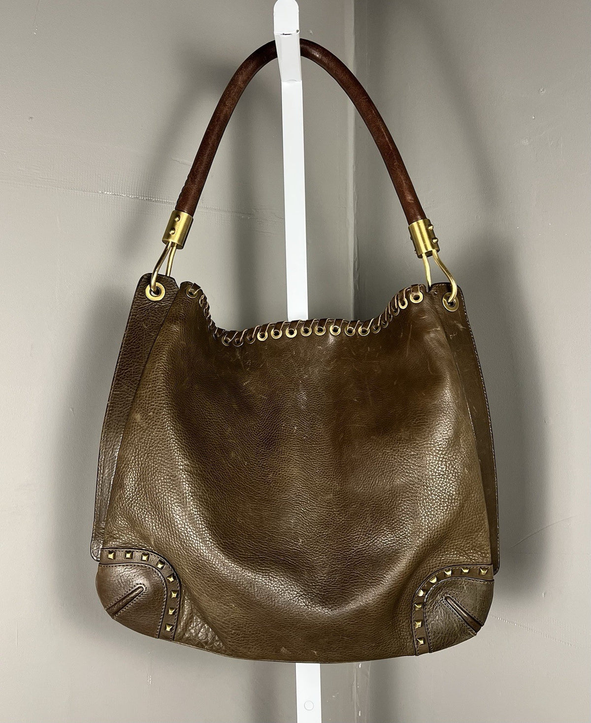 Michael Kors Brown Leather Fringe Handbag
