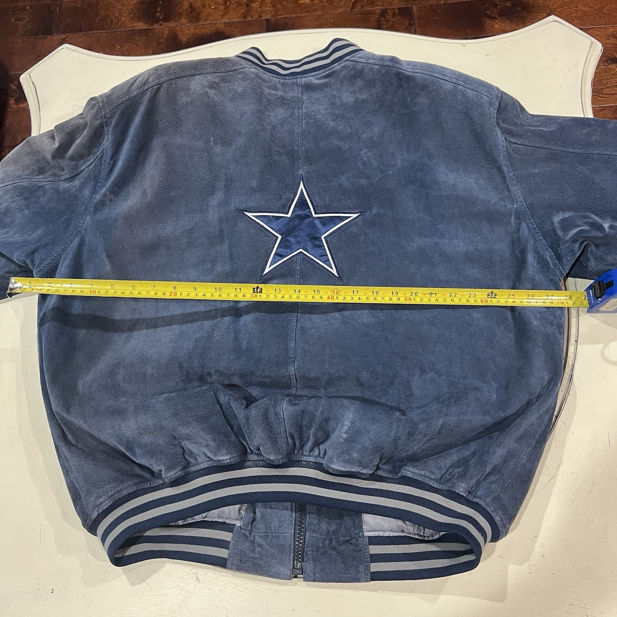 Vintage Dallas Cowboys Pro Player Large Suede Leather Jacket