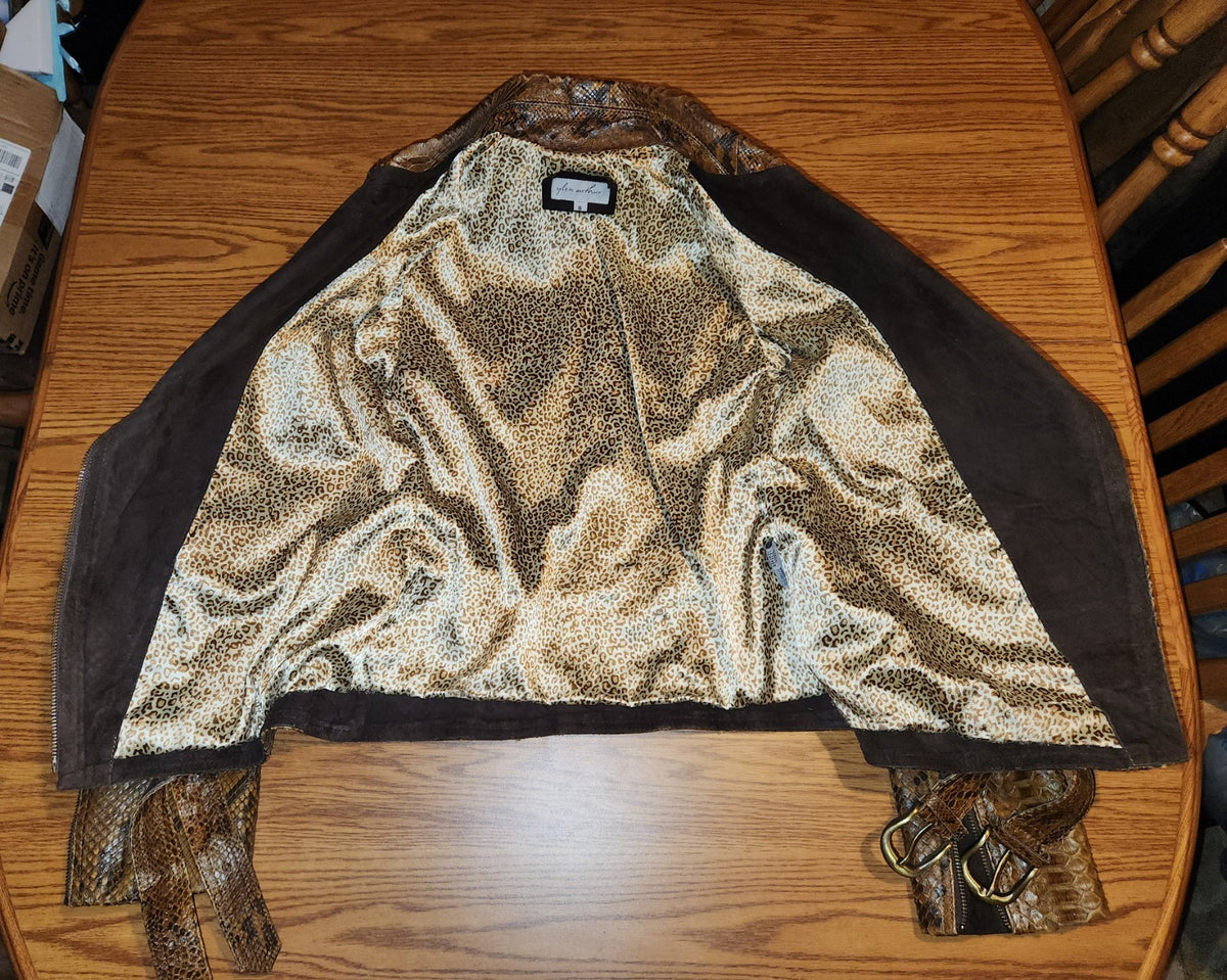 Glen Arthur Python Skin Jacket Size 8