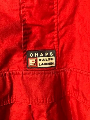 Chaps Ralph Lauren Vintage Red Navy Anorak Jacket Large