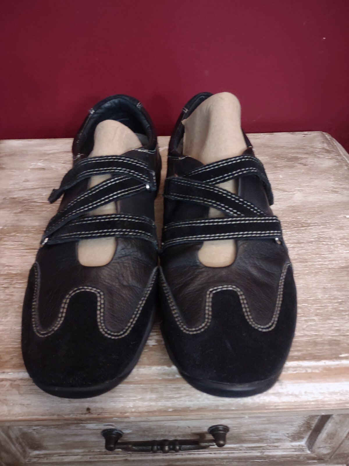 Liz Claiborne Black Leather Mary Jane Loafers Size 10