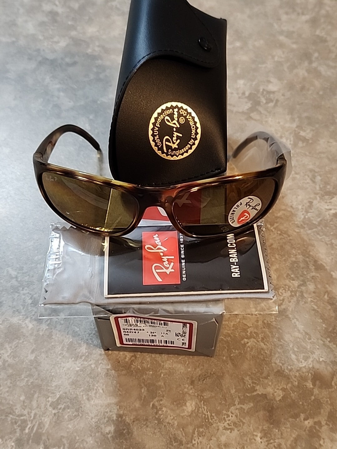 Ray-Ban RB4033 Tortoise Shell Polarized Sunglasses