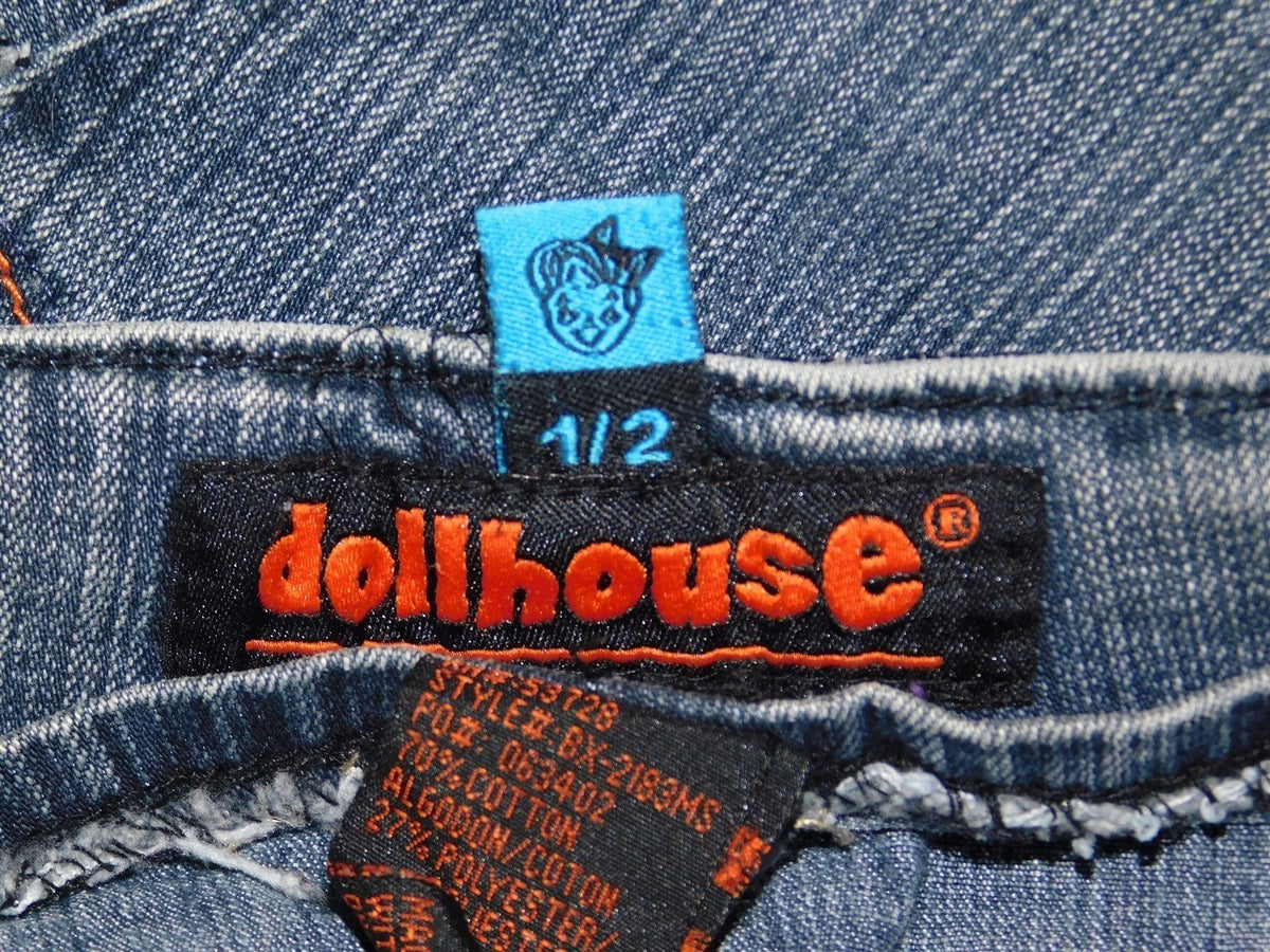 Dollhouse Patchwork Beaded Jeans Maxi Skirt Size 1/2