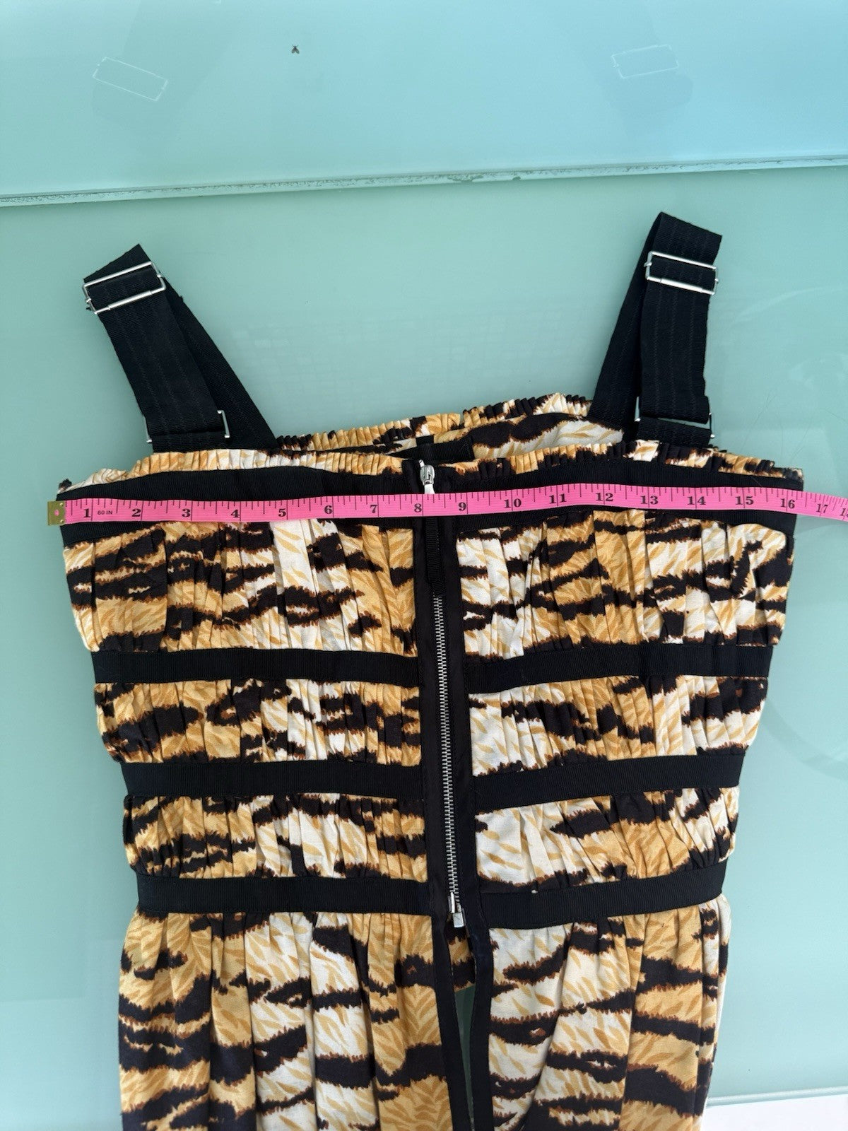 Dolce & Gabbana Tiger Print Corset Top Size 44