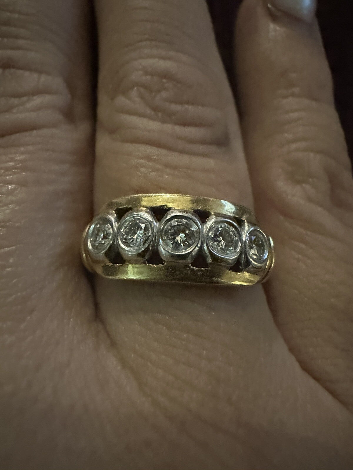 Vintage Estate Diamond Ring 750 -18k Gold